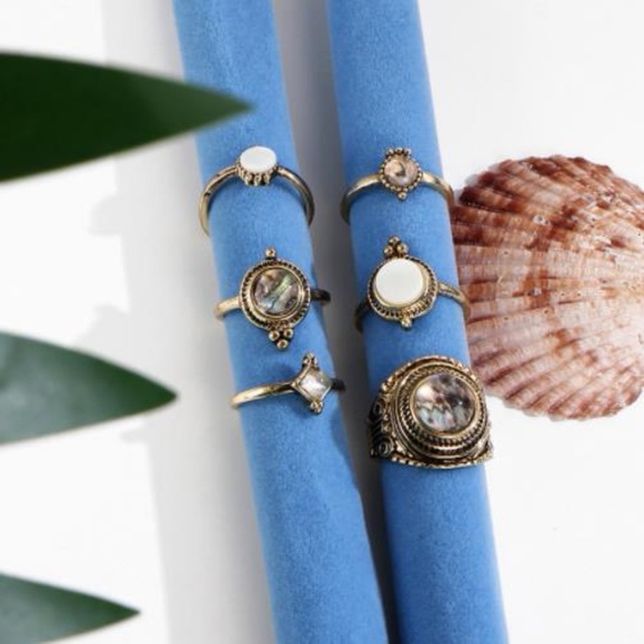 NEW 6pc vintage gold ring set - Picture 5 of 7